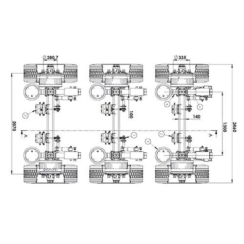 AIR SUSPENSION AXLE SET - Teknik Çizim