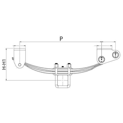 Mono Leaf Spring System With Front Hanger